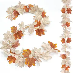 2 Pack Fall Maples Leaves Garland - 11.8Ft