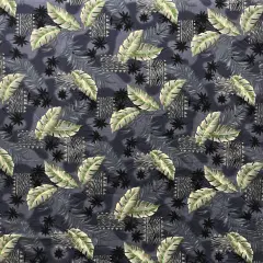 1 Yard Split Leaf Hammock Fern Fabric 100% Cotton, 36" lx45" W Charcoal