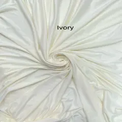 1 Yard Ivory Stretch Matte Polyester Lining Fabric For Bridal Gowns Dresses Sewing 60 Inches Wide