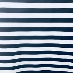 1 Yard Navy And White 1 Inch Horizontal Stripe Poly Cotton Fabric 59/60 Inch Wide