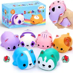 6PCS Cat Squishies Slow Rising Stress Balls