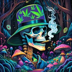 Skeleton Man Diamond Art Kits for Beginners, 5D DIY Full Drill Skull - 14x14inch