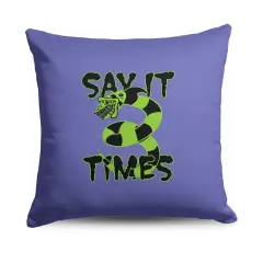 Warner Brothers Beetlejuice 18 Inch Throw Pillow Three Times