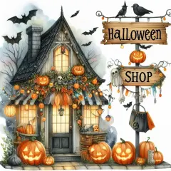 Halloween Diamond Painting Kits - 14x14 Inch (G8119-US)