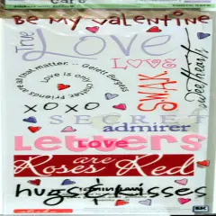 Sticko Phrase Cafe' XXL Be My Valentine Clear Stickers