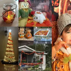 00PCS 8cm/3.1inch Assorted Color Artificial Maple Leaves