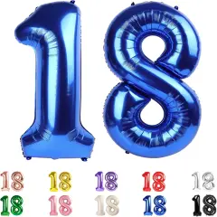 18th Birthday Decorations for Boys Girls - 	Dark Blue
