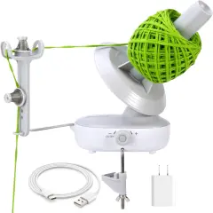 Electric Yarn Winder &ndash; 10oz Large Capacity Wool Ball Winder with Dual-Spring Tension & Stepless Speed Control
