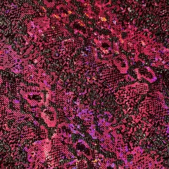 1 Yard Snake Flocking Glitter Hologram Nylon Spandex Fabric for Performance Wear, DIY Projects 60 Inch Width Hot Pink