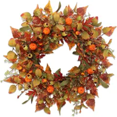 22 inch Artificial Fall Wreaths for Front Door