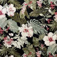 1 Yard Vintage Tropical Garden Upholstery Cotton Fabric 56-58 Inches Wide