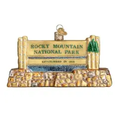 Old World Christmas 2.5 Inch Rocky Mountain National Park Christmas Tree Ornament , Colorado Gold
