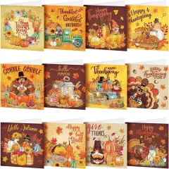 12 Pack Fall Diamond Painting Greeting Card Kits