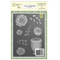 Lisa Horton Crafts A6 Embossing Folder And Die-Bouquet Builder - Floribunda Elements
