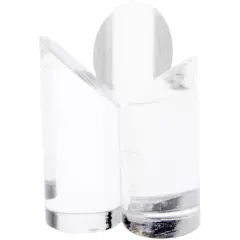 Plymor Clear Acrylic 3-Prong Sphere Stand to Hold Egg, Marble, Ball or Sphere, 2.5" H x 2" W x 2" D