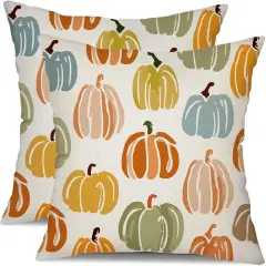 Set of 2 Fall Pillow Covers 18x18 inch