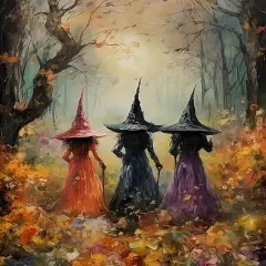 Halloween Witch Diamond Painting Kits - 12x16 Inch