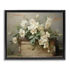 Stupell Industries Fresh Rustic Flowers Floating Frame Design By Ramona Murdock