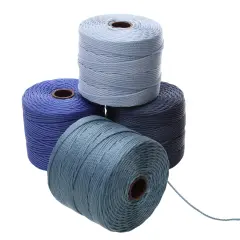 The Beadsmith Beadcord Tube of 4 Mixed Colors Denim Mix