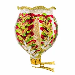 Metzler Bros. 3.5 Inch Flower 5 Christmas Tree Ornament , Christmas Decor Clip-On Tulip Shape Multicolored
