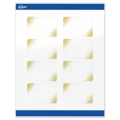 Avery Printable Rectangle Labels with Sure Feed Technology, Pre-Printed Gold Blush Pattern, Glossy White, 2" x 3", Laser & Inkjet Compatible, 80 Total, Great for Branding, Marketing, and Events
