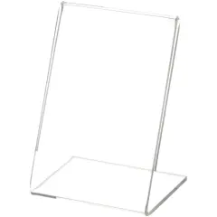 Plymor Clear Acrylic Sign Display / Literature Holder (Angled), 2.5" W x 3.5" H