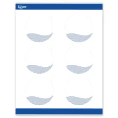 Avery Printable Round Labels with Sure Feed Technology, Pre-Printed Colorful Design, Matte White, 3" Diameter, Laser & Inkjet Compatible, 60 Total, Great for Branding, Marketing, and Events