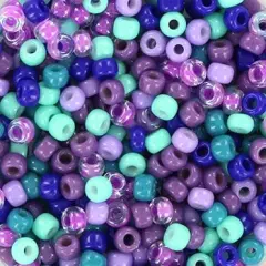 Miyuki 8 Round Seed Bead, Mix - Purple Mint, 22 grams