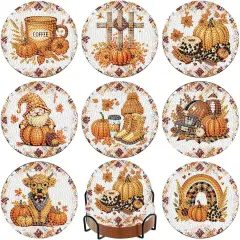 8 Pcs Diamond Art Painting Coasters Kits for Adults