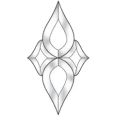 5" x 9-1/2" Exquisite Clear Glass Bevel Cluster EC620