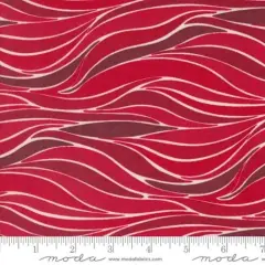 Pine Valley Berry Sleigh Ride Stripes Red 44"/45" Fabric Per Yard
