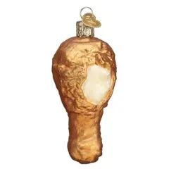 Old World Christmas 4.0 Inch Fried Chicken Christmas Tree Ornament , Deep Frying Brown