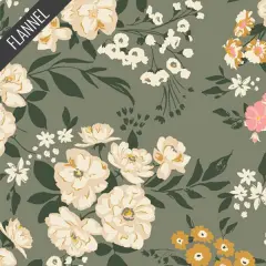 Garden Sonnet Flannel in Dim (f39200a) | Art Gallery Flannel | AGF Studio | Art Gallery
