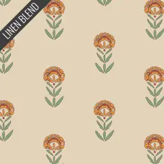 Front Yard Marigolds Linen in Cream (mrgl55314) | Marigold | Maureen Cracknell | Art Gallery