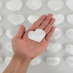 Polished Selenite Crystal Hearts