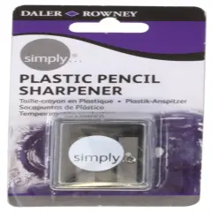 Daler-Rowney Simply Plastic Pencil Sharpener-Black