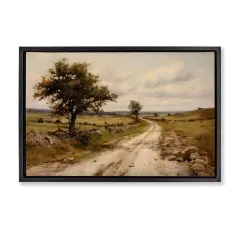 Stupell Industries Road To Nowhere Framed Floater Canvas Wall Art Design by Petal Prints Design