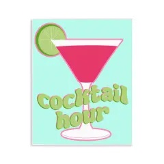 Stupell Industries Retro Cocktail Hour Wall Plaque Art Design by SD Graphics Studio