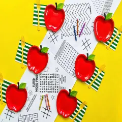 Black & White Kids Activity Table Runner &ndash; Fun Back-to-School Party Decor for Coloring & Creative Games