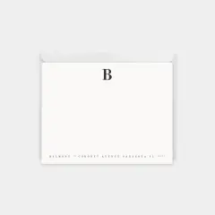 Classic Modern Monogram Note Cards