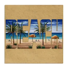 Stupell Industries Tropical Beach Typography Canvas Wall Art Design by Art Brands Holdings, LLC.