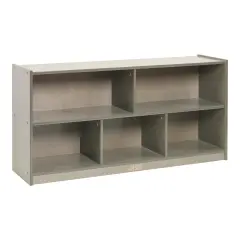5-Compartment Mobile Storage Cabinet, 24in High Grey Wash