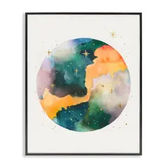Stupell Industries Outer Space Nebula Framed Giclee Wall Art Design by Dorothy Fagan