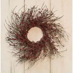 Pip Twig Berries Wreath Burgundy