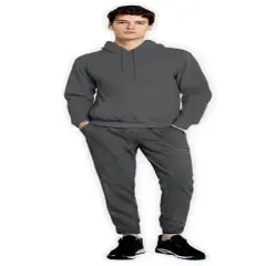 Gildan&reg; DryBlend Crew Neck Long Sleeve Hooded Sweatshirt Charcoal