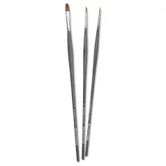 Da Vinci Colineo Synthetic Kolinsky Sable Brushes - Set of 3, Long Handle, Set 4037
