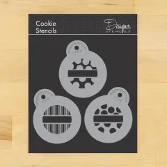 Mini Polka Dots and Stripes Cookie & Cupcake Stencil | C794 by Designer Stencils | Cookie Decorating Tools |