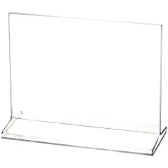 Plymor Clear Acrylic Sign Display / Literature Holder (Top-Load), 6" W x 4" H