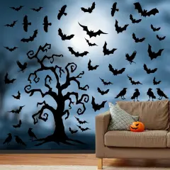 Giant Halloween Window Decals - Black Tree