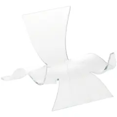 Plymor Clear Acrylic Wave Display Easel, 5.125" H x 4.625" W x 6" D